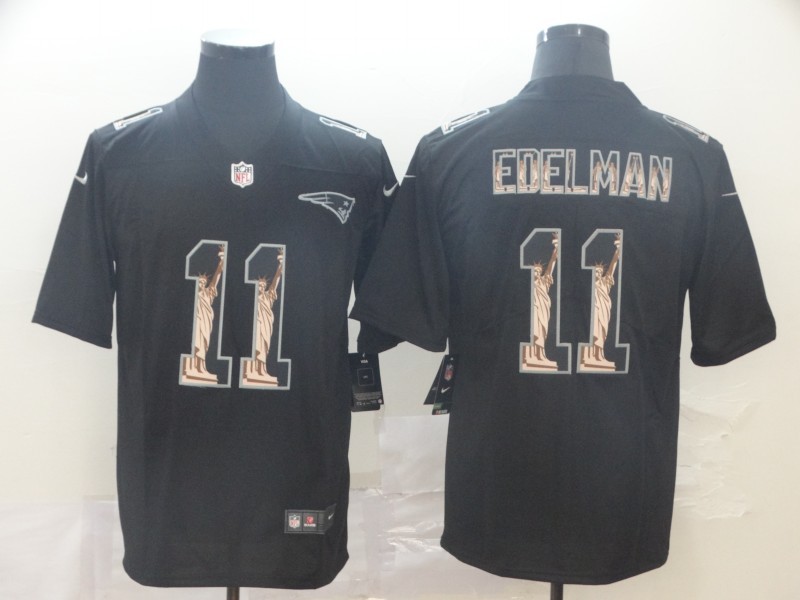 Men's New England Patriots Julian Edelman #11 Black Jersey